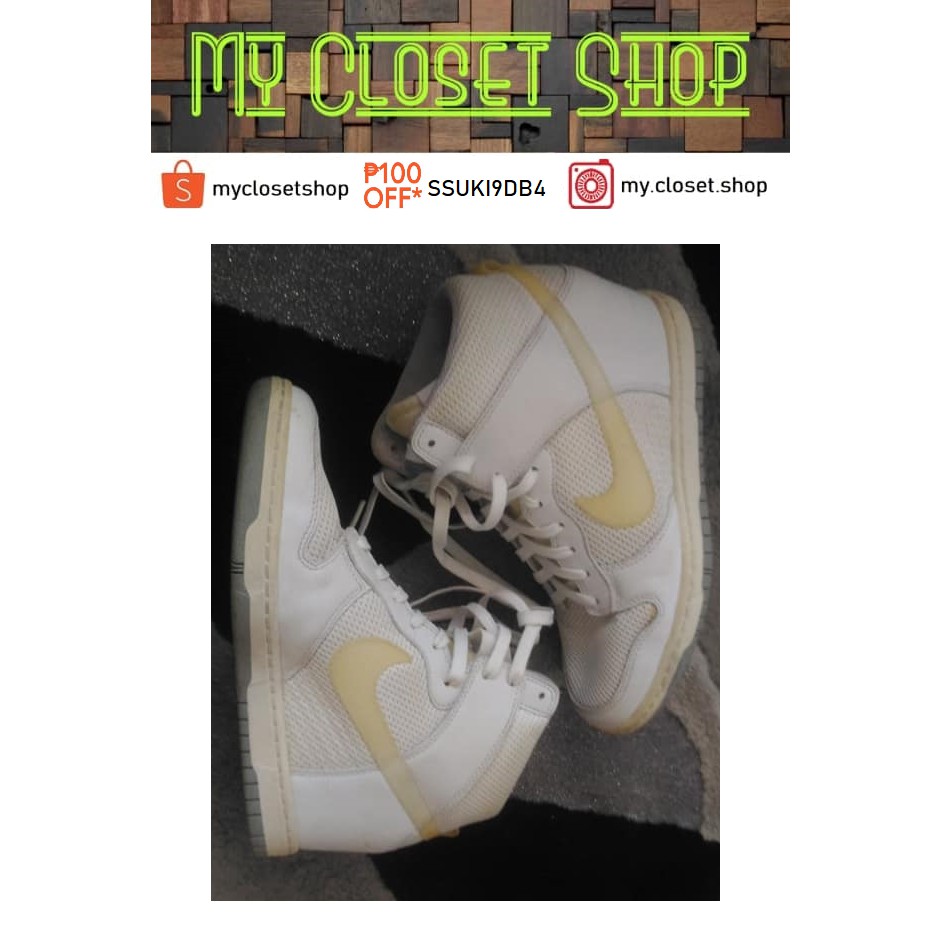 white nike wedge sneakers