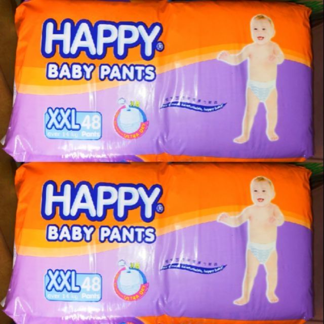 HAPPY Baby Diaper Pants XXL Double Extra Large 48's x 2 pack (96 pcs