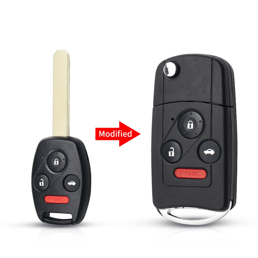 2+1/3 Button Folding Remote Key Shell Case for Honda Fit Civic Accord CRV Pilot 