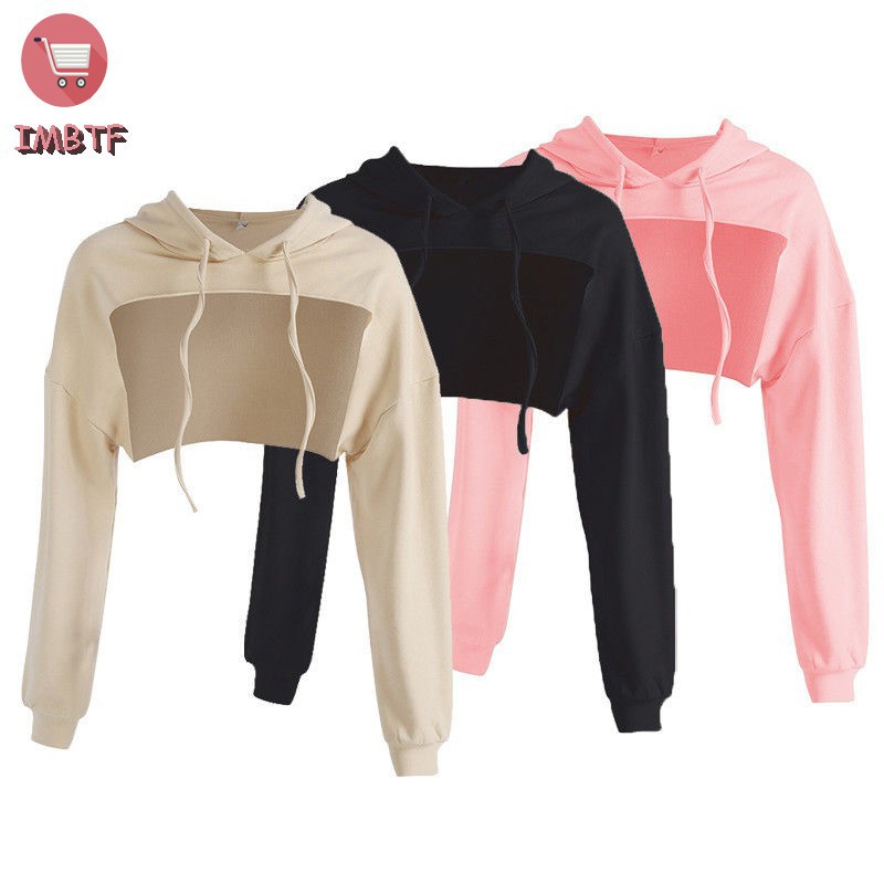 cut crop sweatshirt