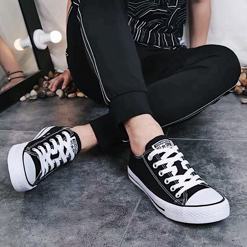 converse all star white black