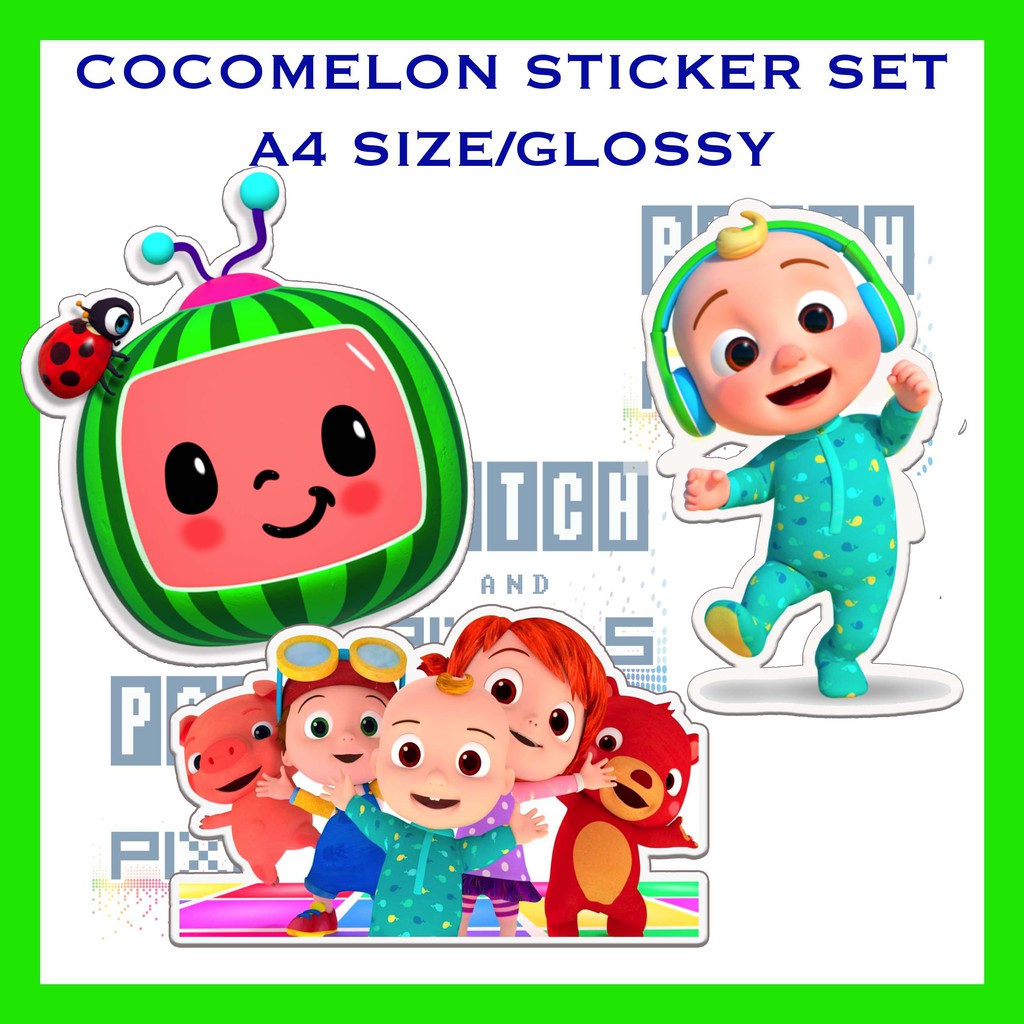 Cocomelon Sticker Set (8 x 10 inches) | Shopee Philippines