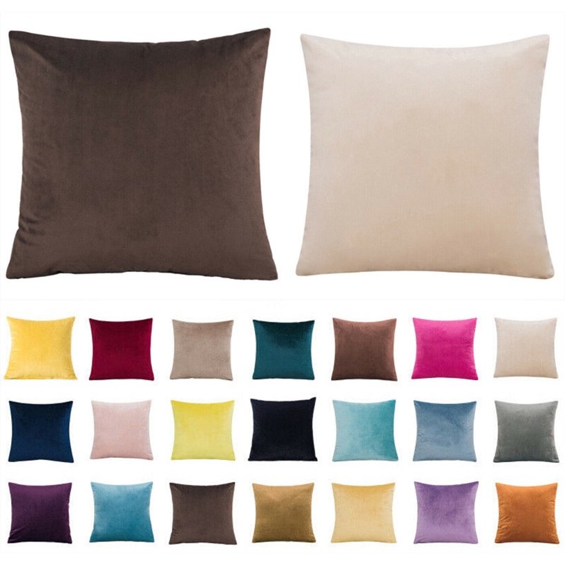 plain square throw pillows