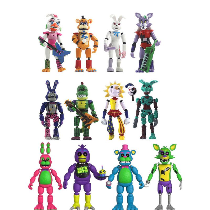 4.7 inch 3/8pcs Fnaf Anime Five Nights At Freddy'S Character Toy Action ...