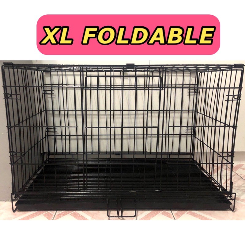 dog cage collapsible XL crates with poop tray Shopee Philippines