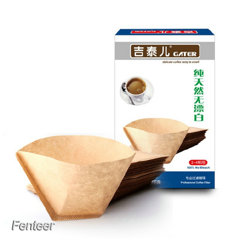 100x Coffee Filter Paper No. 4 for 24 Cups Coffee Makers Unbleached
