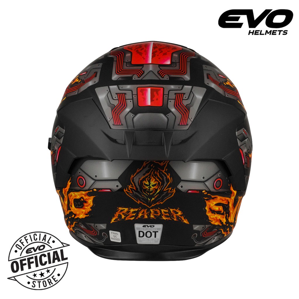 Evo Gt Pro Reaper Full Face Dual Visor Helmet Shopee Philippines