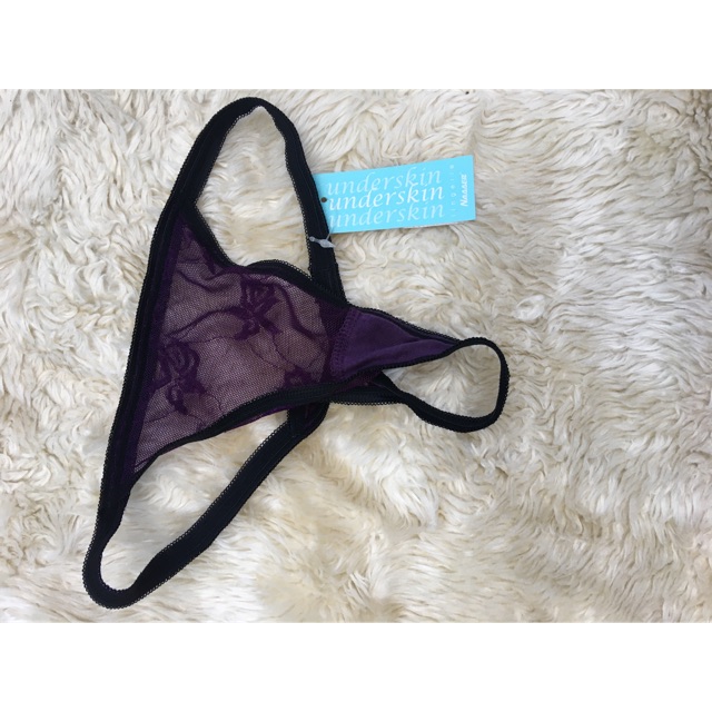 purple thong underwear