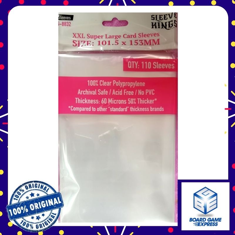 Sleeve Kings XXL Super Large Card Sleeves (101.5 x 153mm) 110 Pack