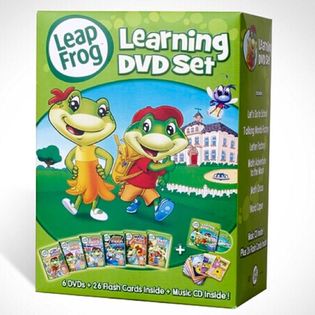 LeapFrog Learning DVD Set | 6 DVDs 26 Flash Cards 1 Music CD | Shopee ...