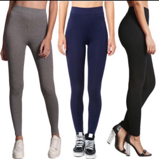 Plain Leggings new Korean style cotton (25-32 Free size) | Shopee ...