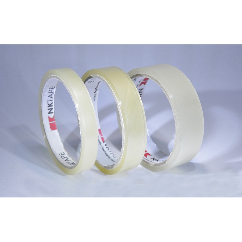 NK Stationery Tape Scotch Tape Clear 3 inch core (1 inch, 3/4 inch, 1/2 ...