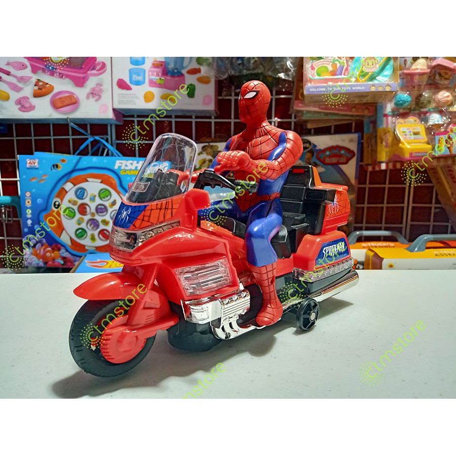 spiderman motorbike toy