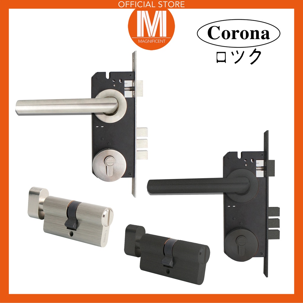 Corona Stainless Entrance Keyed Door Lock Single Mortise Lock Set