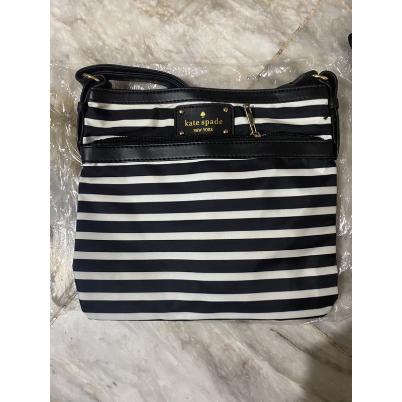 Kate Spade Crossbody Bag Blue and white Stripes | Shopee Philippines