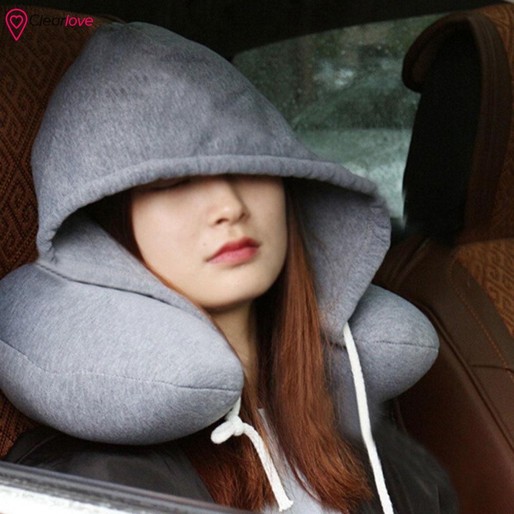 Cle Travel Pillow Hoodie Pillow Neck Pillow Comfortable Microbeads