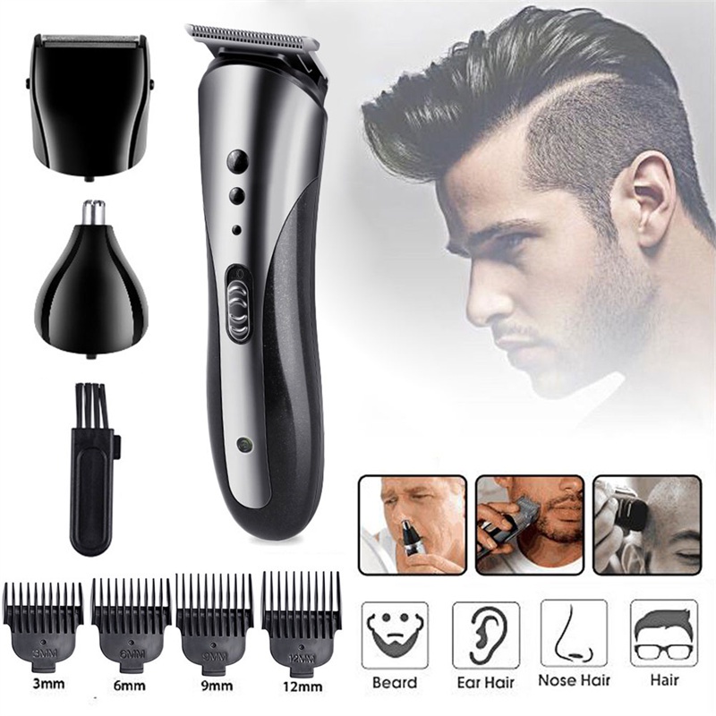 Kemei KM-1407 3 in 1 electric trimmer rechargeable razor Hair Clipper ...