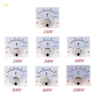 1PC DH-80 Rectangle Plastic Analog Voltmeter Voltage Meter DC 0-250V Class 2.5 