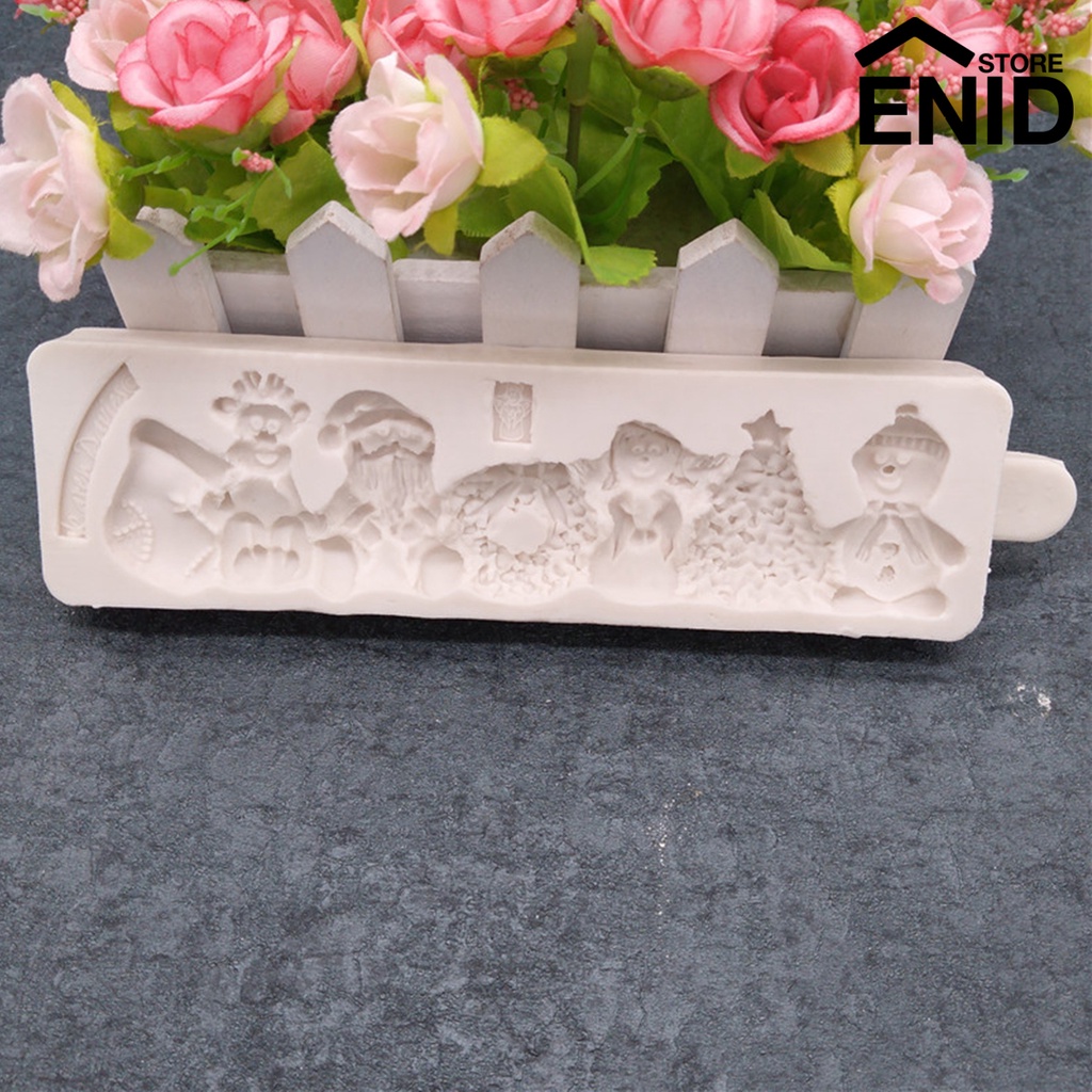 Fondant Mold Christmas Themed DIY Silicone Cupcake Decorative Clay Mold