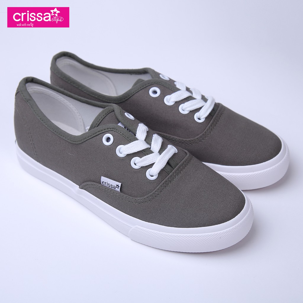 Crissa Steps Ladies Lace Up Shoes CSC06-0599 (Olive) | Shopee Philippines