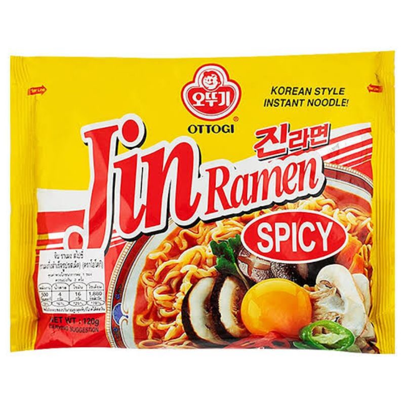 Ottogi Jin Ramyun Spicy Pouch 120g | Shopee Philippines