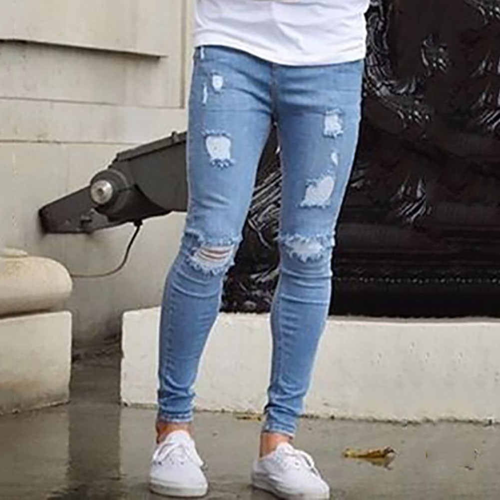 mens skinny fit ripped jeans