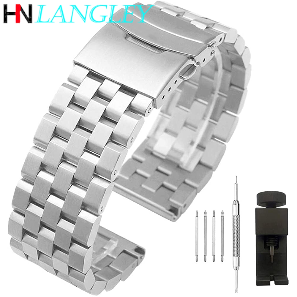 18mm steel watch strap