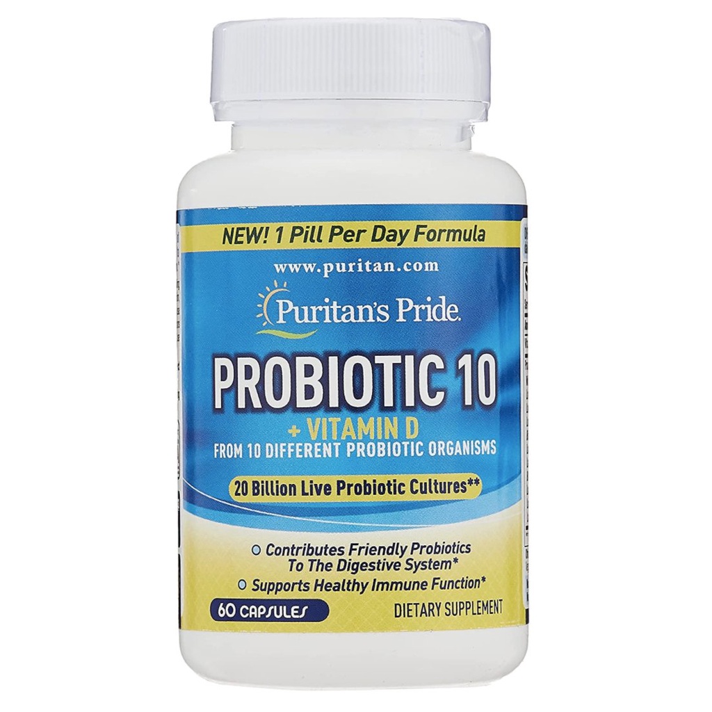 Puritan's Pride Probiotic 10 with Vit D 60 capsules exp 7-2022