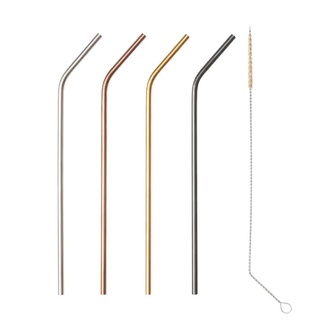 IKEA® UPPSLUKAD Drinking straws/cleaning brush, stainless steel/multicolor #1
