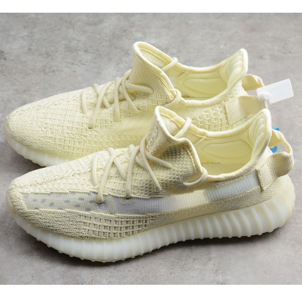 yellow yeezy boost 350 v2 sneakers