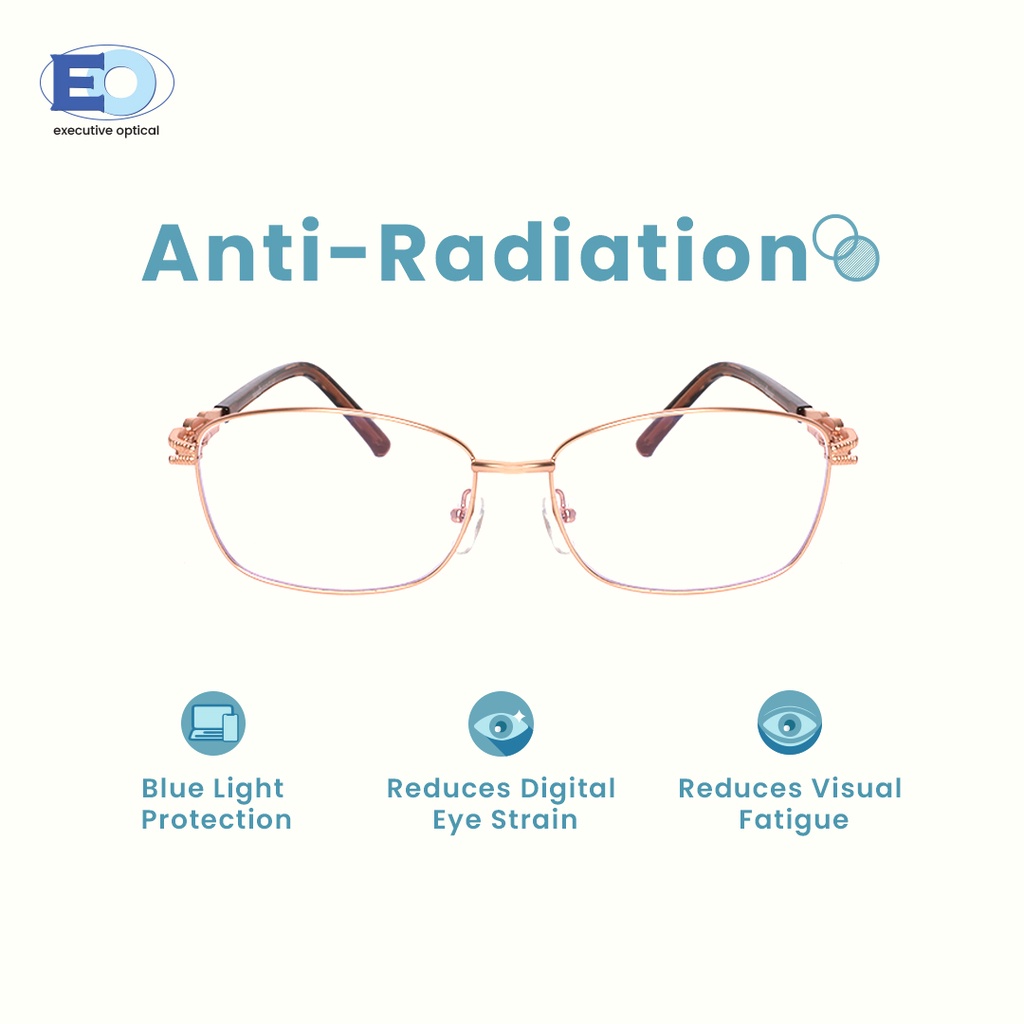 Eo Trendz Tr190925 Non Graded Anti Radiation Eyeglasses For Men And Women Shopee Philippines