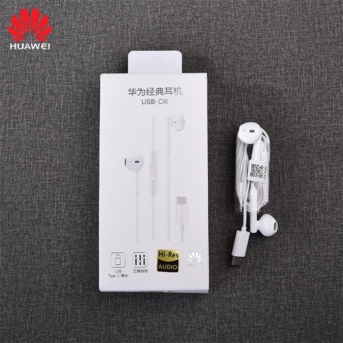 Original Huawei CM33 Auriculares Type-C Headset Para Mate 10 20Pro Honor V10 20
