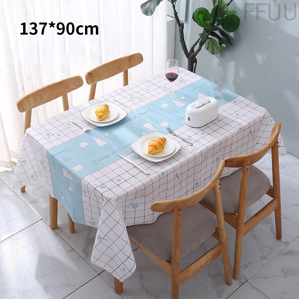 Waterproof Pvc Coffee Tablecloth Spillproof Table Protector Mat Dining Room Table Cover Shopee Philippines