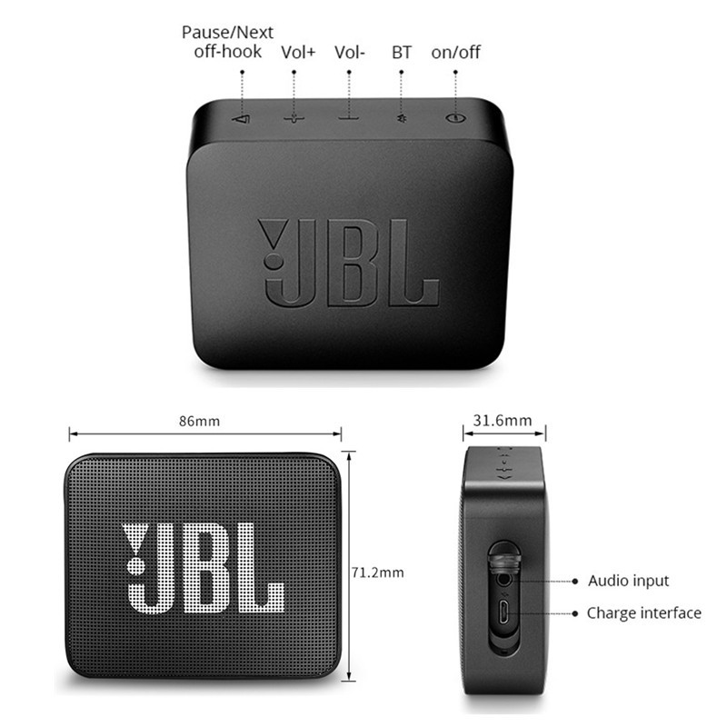 harman jbl go 2 bt black