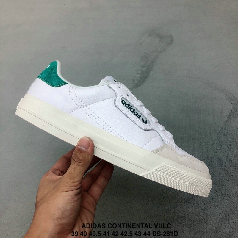 adidas continental vulc white and green