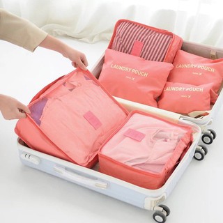 Good product 6 in 1 Travel Organizer Laundry Pouch travel luggage bag clothes organizer set