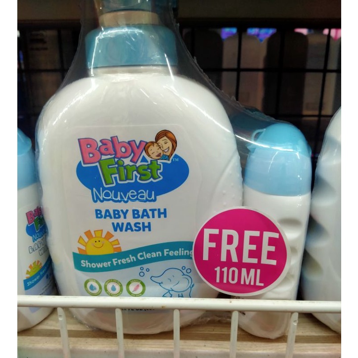 Baby First Nouveau baby bath wash 650ml with free 110ml (milk scent) with actual photo‼️