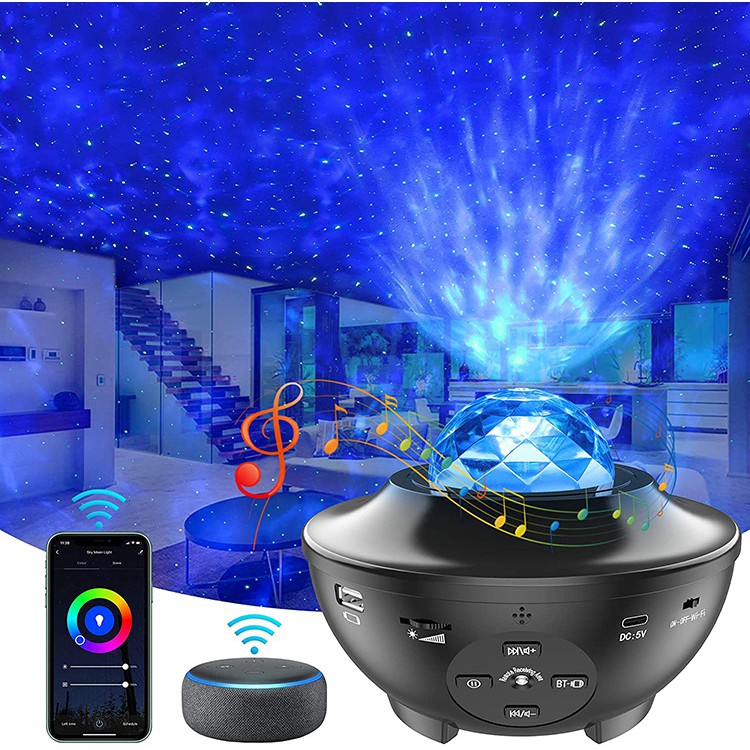 Galaxy Projector Speaker Night Light Rotating Starry Sky Projector