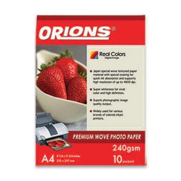 Orions Photo Paper A4 Premium Wove 240gsm Shopee Philippines