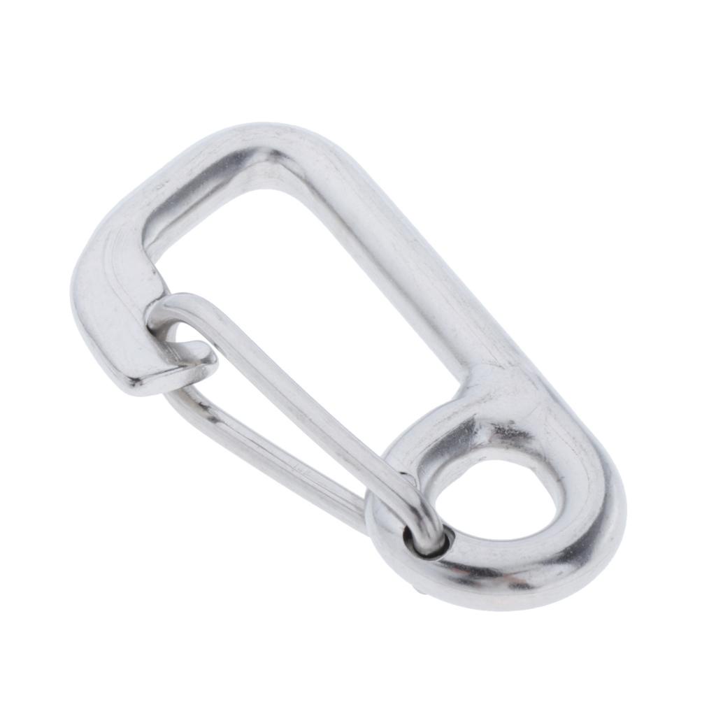 Bolehdeals High Strength Stainless Steel Hook Clip Carabiner For Diving 