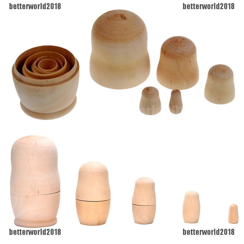 unpainted nesting dolls