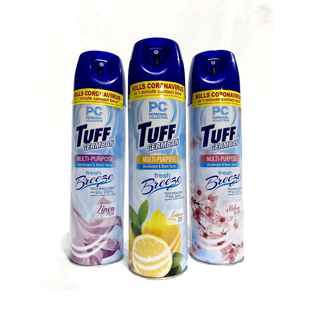 Personal Collection Tuff Germban Disinfectant & Room Spray 250mL (Lemon