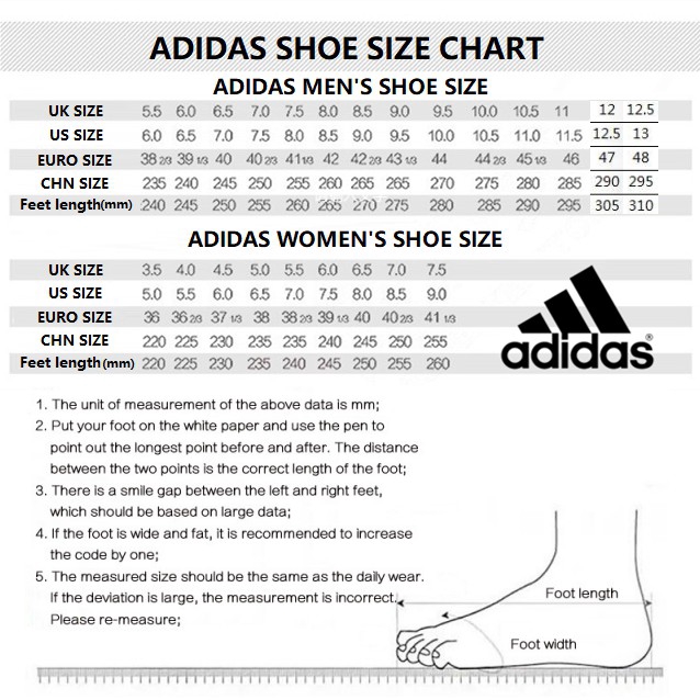 adidas shoe width
