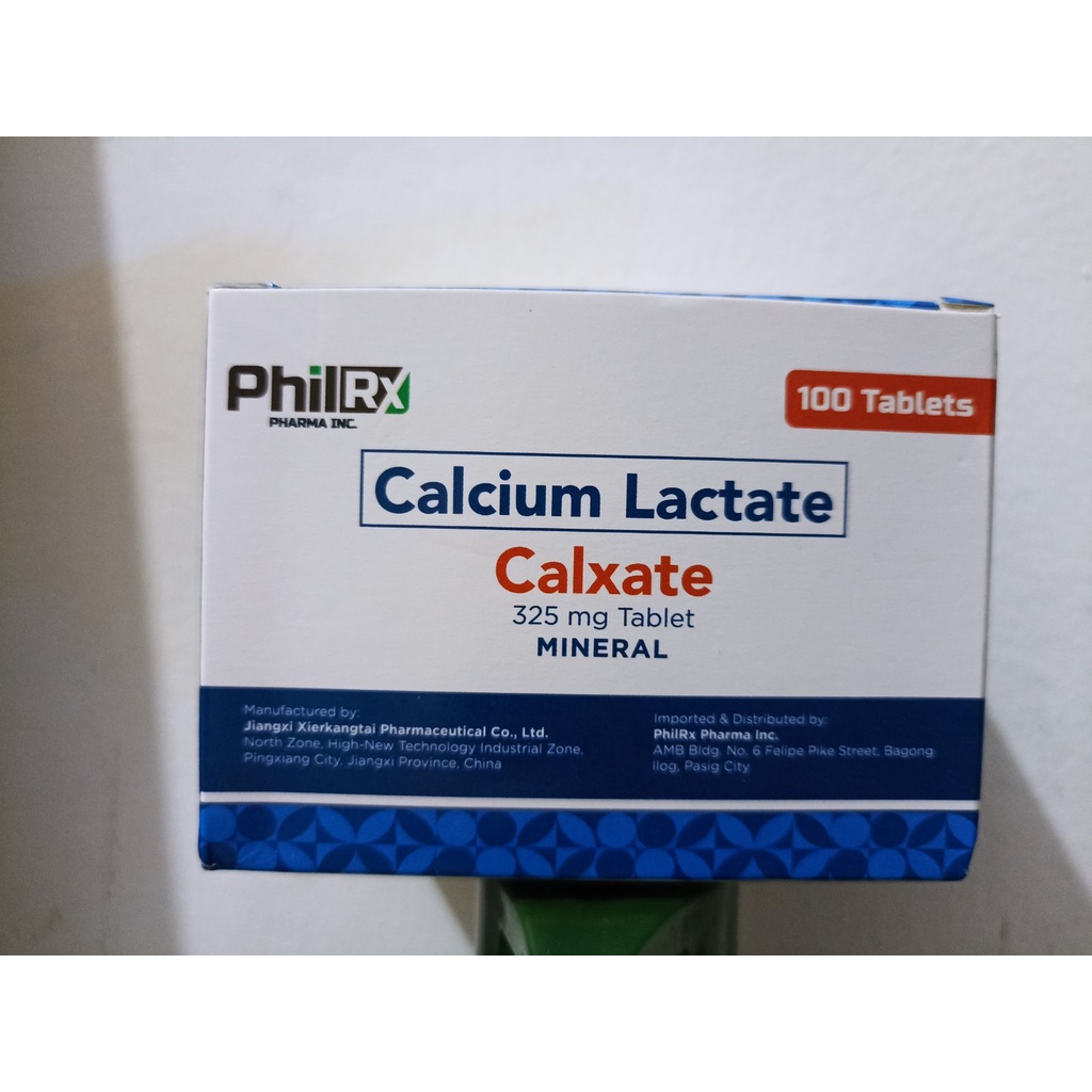CALCIUM LACTATE TABLET 100 PIECES/BOX FOR PREGNANT WOMEN/LACTATING