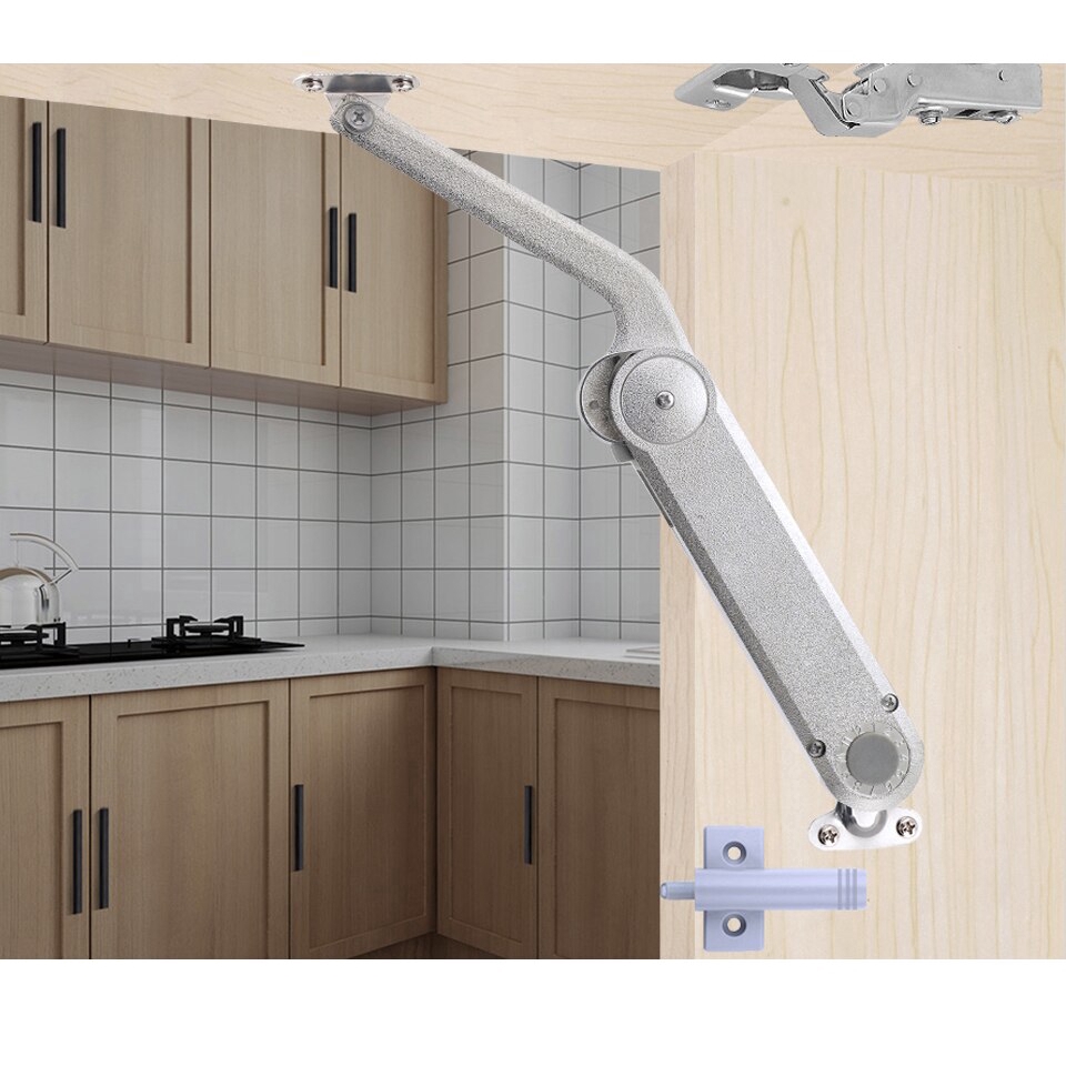 New Hydraulic Kitchen Cabinet Hinges Cupboard Cabinet Doors Lift Up Randomly Stop Support Rod Gas Spring Furniture Hinges Shopee Philippines