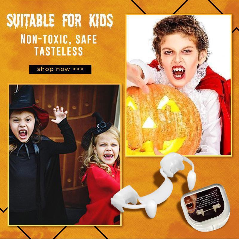 Fake Vampire Teeth Retractable Vampire Fangs Adult Halloween Performance Cosplay Toy