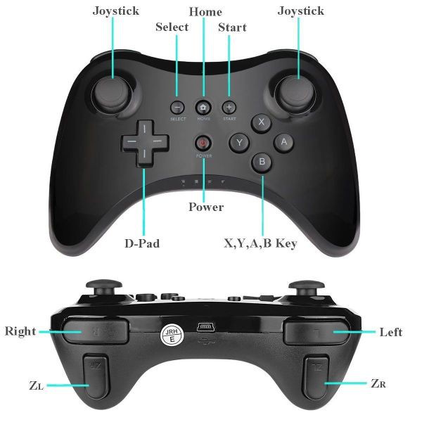 Wireless Classic Pro Controller Joystick Gamepad For Nintend Wii U Pro With Usb Shopee Philippines