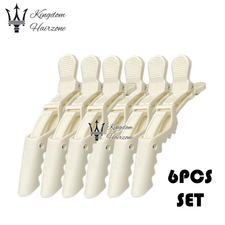 Croc Hair Sectioning Long Clips - 6pcs - Image 5