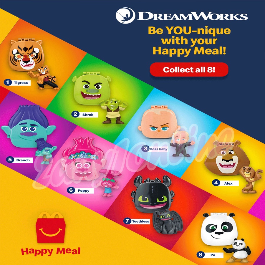 Mcdo Happy Meal Dreamworks (2022) COMPLETE SET Shopee Philippines