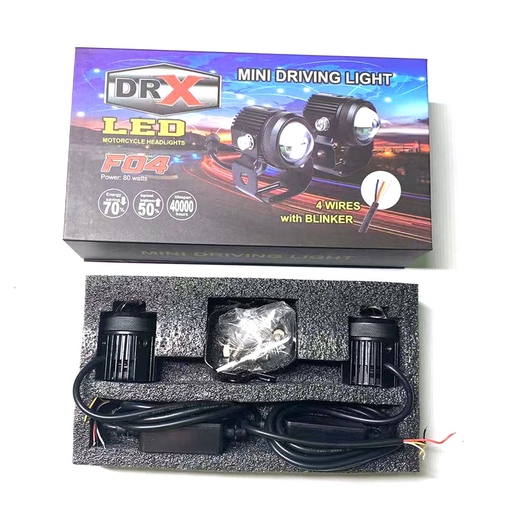 MINI DRIVING LIGHT F04 HIGH AND LOW WITH BLINKER LED MOTORCYCLE